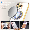 Misscase for iPhone 15 Pro Max Magnetic Glitter Case Compatible with MagSafe,Full Protection Slim Shockproof Anti-Scratch Case with Camera Lens Protector Logo View Dust-Proof Net for Women Gold — 4