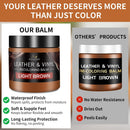 Leather Recoloring Balm and Scratch Repair Kit, Light Brown Leather Restorer for Couches, Furniture, Car Seats, Leather Paint & Stain for Sofa, Chairs, Bags, and More - leather recoloring balm | Light Brown — 2