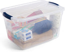 Rubbermaid Cleverstore Clear 32 Qt, 6 Pack Stackable Plastic Storage Bins with Lids, Great for Closet and Laundry Storage, Organizing in the Home — 4