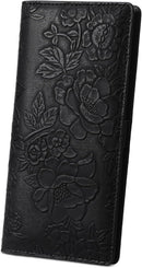 FALAN MULE Ultra Slim Thin Wallet for Women Bifold Leather RFID Blocking Designer Credit Card Holder