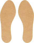 Wool Flat Shoe Insert for Sandals & Sockless Shoes, Comfortable Shoe Insoles with Sweat-Absorbent Natural Fiber & Non-Slip Silicone Grip, Narrow-Cut Shoe Inserts for Women, Brown, Size 40 - SoxsolS - Light Brown — 1