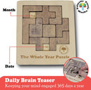 The Whole Year Puzzle – Wooden Puzzles for Teen' & Adults, Educational Games for Families & Gift Ideas for Classroom Games, Shape & Pattern Calendar Brain Teaser for Ages 14+ — 3