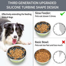 Slow Feeder Dog Bowls Insert,Third Generation upgradedSuper Firm Eating Bowl（Cuttable） for Large Breed and Medium Small Size Compatible with Regular Elevated Metal Glass Dog Bowl (Gray) — 2