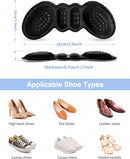 5 PRS Suede Heel Grips for Men Women - Pads for Big Shoes (Black) - A1-black — 5