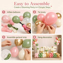 Housewarming Party Decorations, 40Inch Beige Home Balloon Banner | Ivory Sage Green Dusty Pink Metallli Gold Home — 5