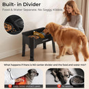 URPOWER Mess Proof Elevated Dog Bowls 4 Height Adjustable Raised Stand — 5