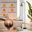 ONEWISH Floor Lamp for Living Room - Minimalist Industrial Standing Lamp with Modern LED Bulb, Globe Black Clear… — 4