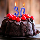 Beanlieve Blue Numeral Birthday Candles - Cake Numeric Candles Number 0 1 2 3 4 5 6 7 8 9, Used for Cake Decoration on Birthday Parties and Wedding Anniversary Celebrations(10 Pieces) — 5