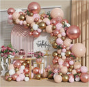 Blocesa Rose Gold Balloon Garland Arch Kit, Pink Gold, Latex, Party Decor. | Rose Gold White — 1