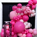Awenztech 122pcs Hot Pink Latex Balloons in 18 12 10 5 inches — 4