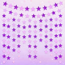 78 Feet Star Garland Decorations - 6PCS Double Side Purple Hanging Stars Decorations for Ceiling, Paper Star Garland Streamers Banner for Birthday Wedding Engagement Homecoming Classroom Christmas — 3