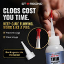 Starbond Super Fast Thin CA Glue – Super Glue Pro Kit with Precision Microtips Anti-Clog Cap & Extra Nozzles –… — 4