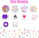 LIS HEGENSA 24Color 1000PCS Kandi Pony Beads Bracelets Jewelry Making Kits — 4