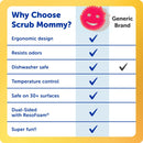 Scrub Mommy Kitchen Sponge (6) + Daddy Caddy Sink Holder — 6