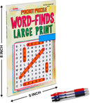 5-Pack 450+ Travel-Size Sudoku Book,Sudoku Puzzles for Adults, Large Print WordSearch Puzzle Books for Adults, Aging Seniors Brain Stimulation Variety Pack Bulk – Digest Size 8x5 — 5
