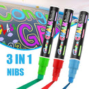 Celepen Window Chalk Markers for Cars Glass Washable, 8 Colors Jumbo Liquid Chalk Marker Pens with 10mm 3 in 1 Nib Wide Tip, Chalkboard Markers Car Window Paint Pen for Auto, Mirror, Poster | 8 pcs Standard 10 mm — 2
