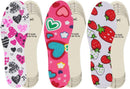 Shoe Insoles for Kids 3 Pairs, Kids Insoles, Toddler Shoe Inserts, Memory Sponge Insole Breathable Latex Shoe Inserts, Cutting Size Soft Washable Replacement Insole (Multicolor) — 1