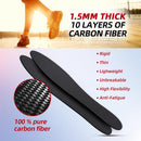 Carbon Fiber Insole for Men & Women 1 Pair: 1.5mm Thick Rigid Shoe Insert for Morton's Toe, Turf Toe, Hallux Rigidus & Arthritis - Alternative to Post Op Shoe(265mm) — 7