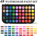 GETHPEN 48 Colors Watercolor Paint Set with 4 Brushes Pen, Travel Design | Black — 2