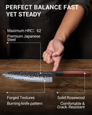 FAMCÜTE 8" Japanese Knife, Hand Forged Sharp Chef Knife w/Rosewood Handle — 7