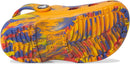 Crocs Unisex-Child Classic Watercolor Marbled Clog | 6 Toddler | Orange Zing/Multi — 7