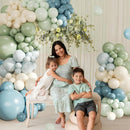 Dusty Blue Sage Green Balloon Arch Kit for Baby Shower Decorations — 4