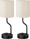 Fenmzee 18" Bedside Lamps for Bedroom Set of 2 - Table Lamp for Nightstand — 7