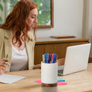 Ceramic Pen Holder for Desk, Pencil Cup, (White,Set / 1) — 6