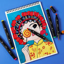 ATOPSTAR 120 Colors Alcohol Markers Artist Drawing, Dual Tip Adult Coloring — 6