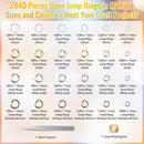 2840 Pieces Jump Rings for Jewelry Making, Shynek Open Jump Rings for Jewelry Making Supplies, Crafts and… — 2