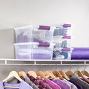 Sterilite ClearView Latch Boxes, Storage Bins with Lids, 6 Quart, 12-Pack — 7