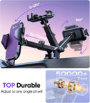 VICSEED 2026 Ultimate Sturdy Car Phone Holder [Upgraded 95+LBS Strongest Suction] Universal Long Arm Cellphone Mount for Car Dashboard Windshield Vent Truck Boat for iPhone 18 17 16 Pro Max & Android | Purple photo 6