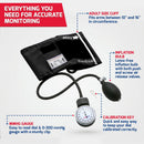 Dixie EMS Deluxe Aneroid Sphygmomanometer Blood Pressure Set W/Adult Cuff, Carrying Case and Calibration Tool - Black — 3