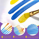 AROIC Acrylic Paint Brush Set, 12pack/120pcs Nylon Hair Paint Brushes | 120pcs-blue — 4
