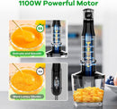 Turelar Immersion Blender Handheld Corded, 1100W 5 in 1 Hand Blender Set