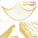 2 Pack Fish Net Decorations for Party,Natural Cotton Hawaiian Party Fishing Net Decorative, Nautical Themed Cotton Fishnet Under The Sea Pirate Ocean Beach Decor | 2pack-yellow — 2