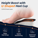 3 Pairs Height Increase Insoles for Men and Women - Comfort Height Booster Insoles with U-Shaped Heel Support - Breathable Steppers Insoles for Comfort and Confidence - 0.6IN & 1IN & 1.4IN - Black — 4