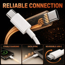 3-Pack 6FT 60W USB-C to USB-C Fast Charging Cable for iPhone 18 Pro/17/Duo 7