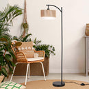 SUNMORY Arc Floor Lamps for Living Room, Rattan Standing lamp with 12W Bulb — 7