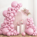 RUBFAC Pink Balloons 135pcs Light Pastel Pink Balloon Different Sizes 18 12 10 5 Inch for Garland Arch Birthday Party Baby Shower Gender Reveal Wedding Anniversary Easter Decoration — 1