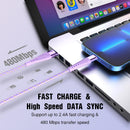 iPhone Charger Fast Charging Lightning Cable 6FT 3Pack[Apple MFi Certified] Long iPhone Charger Cord Nylon Braided USB Cable Compatible with iPhone 14/13/12 Pro Max/12Pro/11 4