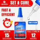 ALECPEA Shoe Glue for Sole Repair, Thin Clear Adhesive, 30g with 3 Tips — 7