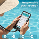 Rynapac Waterproof Phone Pouch [Up to 8.5"] - 2 Pack, IPX8 Waterproof Phone Case with Lanyard for iPhone 17 16 15 Pro Max, Touchscreen & Photograph, Cellphone Dry Bag for Beach Cruise Essentials 2026 — 3