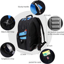 SHRRADOO Large Travel Laptop Backpack for Women, Work College Backpacks | Blue | Travel Backpacks — 3