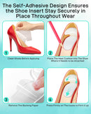 10PCS High Heel Comfort Pad Inserts, Silicone Shoe Cushion Insoles Heel Grips Liner Metatarsal Pads for Women Shoes Too Big, Prevent Rubbing Blisters, Self Adhesive, Clear 4
