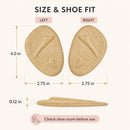 Metatarsal Pads for Women, Ball of Foot Cushions, Beige, 2 Pairs 3