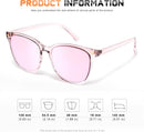 Polarized Sunglasses Womens Trendy Mirrored Shades UV400 Protection | A7. White Leopard Frame/Gray Polarized Lens — 7
