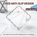 3x3 Inch Scalloped Acrylic Sticky Note Holder, Clear Cute Post It Note Dispenser, Notepad Holder with Wave Design, Thick Acrylic Desk Organizer for Office, Home, Dorm, Classroom — 4