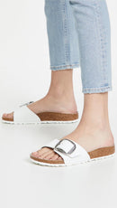 Birkenstock Madrid Big Buckle - Oiled Leather – White — 2