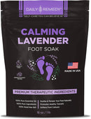 Calming Lavender Foot Soak with Epsom Salt, Made in USA, Foot Soak Soothes Tired Feet, Athletes Foot, Stubborn Foot Odor, Softens Calluses & Helps Treat Toenail, 16 oz 1 lb — 1